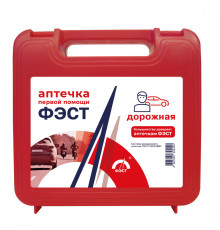 Аптечка автомобильная ФЭСТ №3 в красном футляре ТУ 9398119-10973749-2011