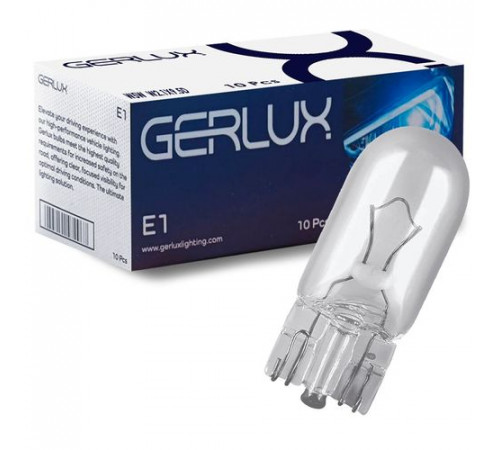 Лампа W5W 12V W2.1*9.5D 10mm GERLUX ИндияP501