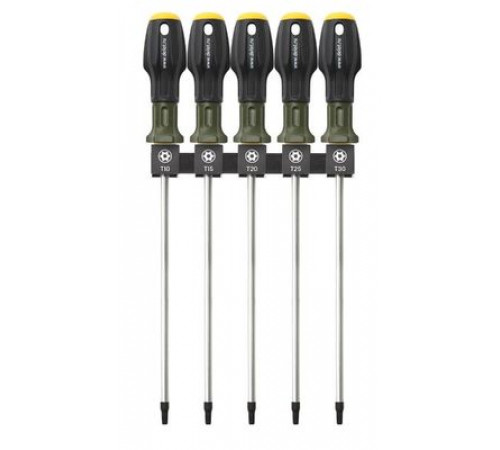Набор отверток TORX с отверстием (T10,T15,T20,T25,T30) длиной 250 мм, 5 штук ДТ
