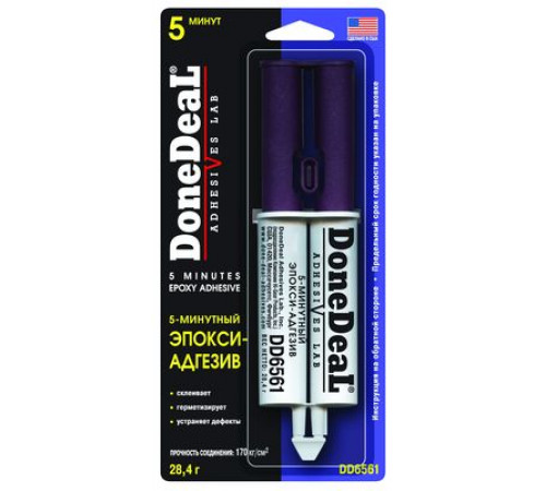 Клей 5-минутный эпокси-адгезив (цвет: прозрачный) DoneDeal 28,4 г
