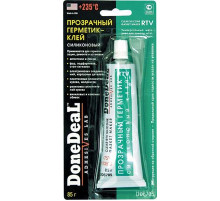 Герметик для стекол прозрачный силиконовый DoneDeal 85 г