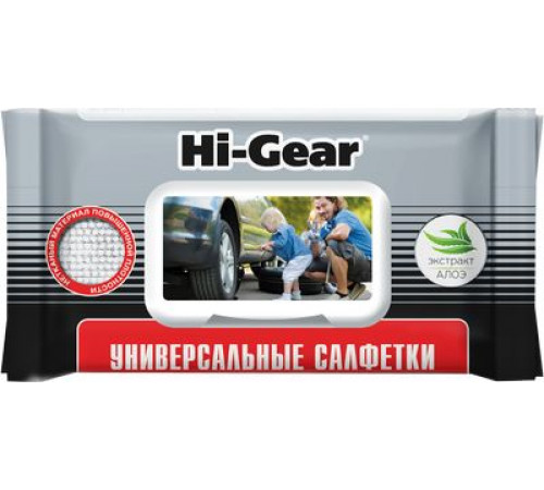 Салфетки HI-GEAR влажные универсальные 60 шт_