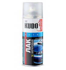 Лак акриловый 1К KUDO аэрозоль 520мл